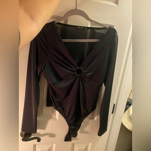 Nasty gal size 10 black bodysuit never worn